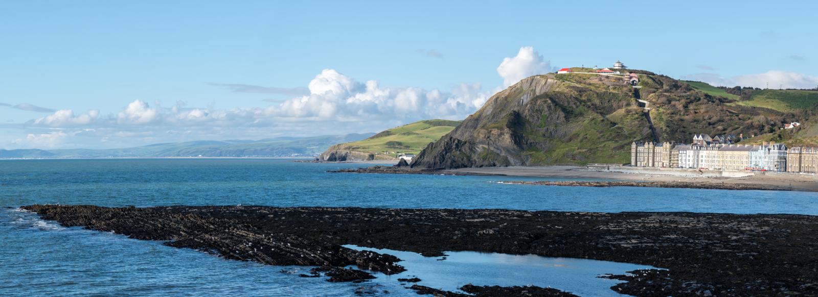 Coastal view of west wales beach